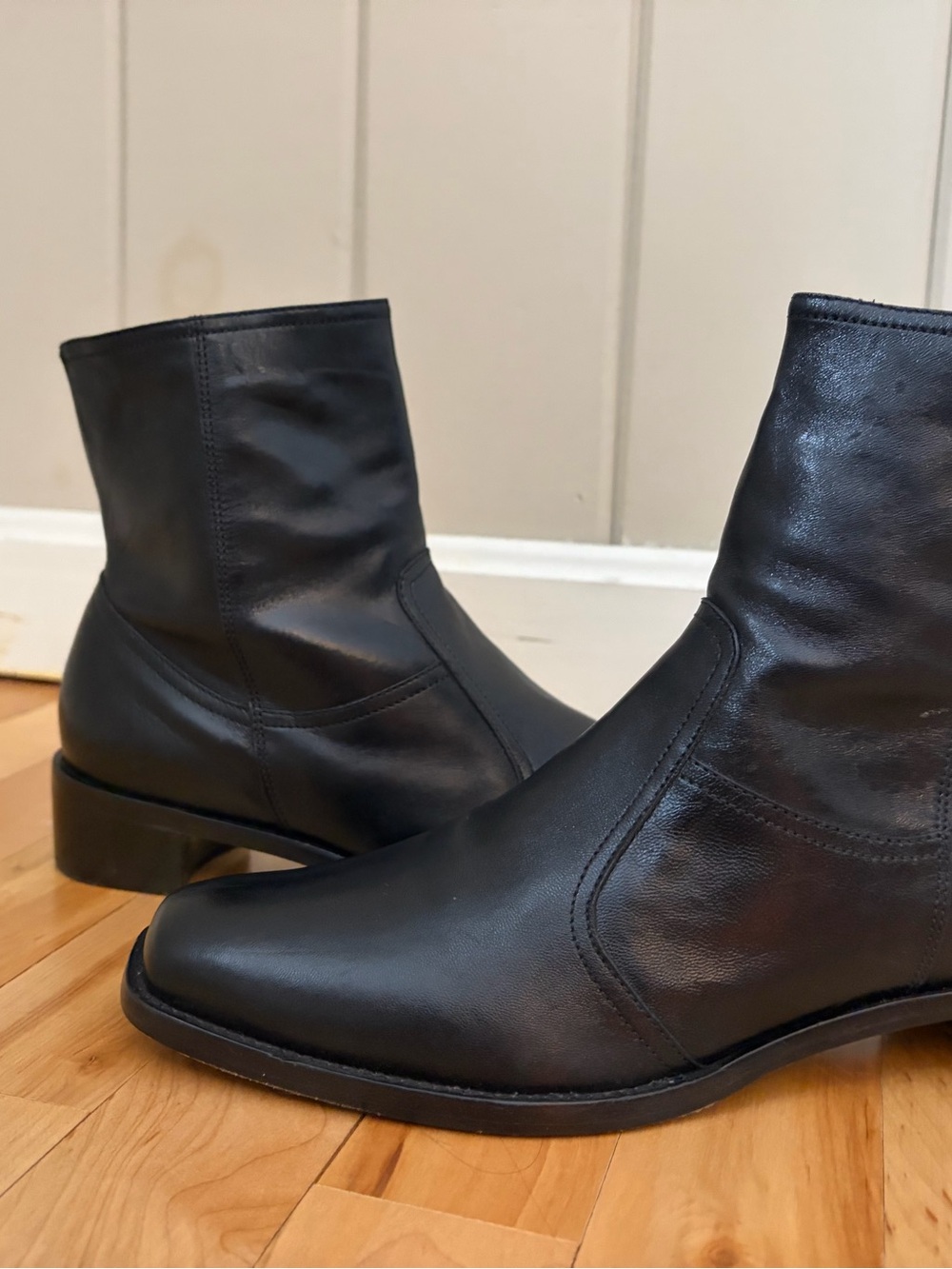 Antonio Melani women’s black leather ankle boots size 8 excellent condition - Picture 5 of 11